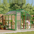 6X8 FT Greenhouse Polycarbonate Garden Greenhouse for OutdoorsAluminum Frame Green House with Lockable Door and Adjustable Roof Vent Ideal for Backyard Patio and Outside Growing