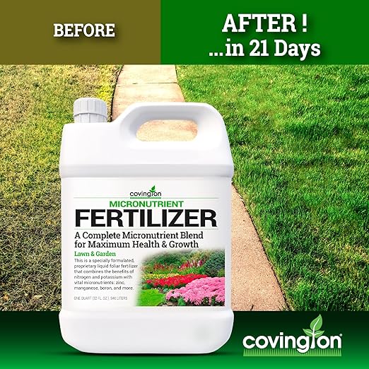 All Purpose MicroNutrient Plant Food &amp Lawn Fertilizer Indoor/Outdoor/Hydroponic Liquid Plant Food Growth Boosting MicroNutrients for House Plants Lawns Vegetables &amp Flowers (32oz.) USA M