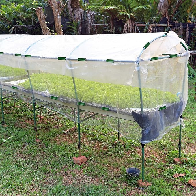 Jetec 128 Pieces PVC Pipe Clips Covers 2.4 Inches Long Greenhouse Clamps for Netting for Greenhouses Garden Shelters Bird Protection(For 1/2 Inch PVC PipeGreen)