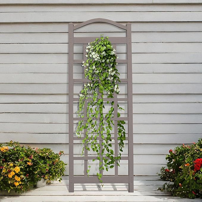 Dura-Trel PVC Garden Trellis for Climbing Vine Plants Cambridge Mocha 28 x 76