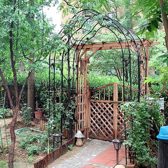 Garden Trellis Metal Garden Arch Assemble Freely with 8 Styles Garden Arbor Trellis Outdoor Trellis Climbing Plants Vines Plant Vegetable Support Rose Arch