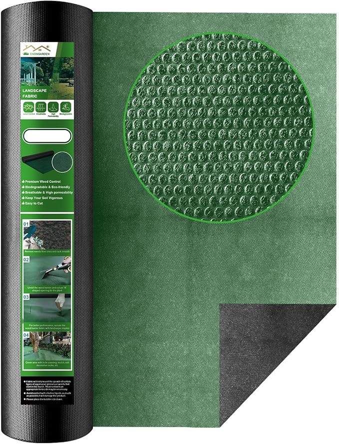 Weed Control Fabric UV Resistant Garden Weed Membrane Weed Barrier Ground Sheet Cover Weed Barrier Mat Ideal for Use in Patios Garden Flower Beds Landscaping(1.2 * 50m)
