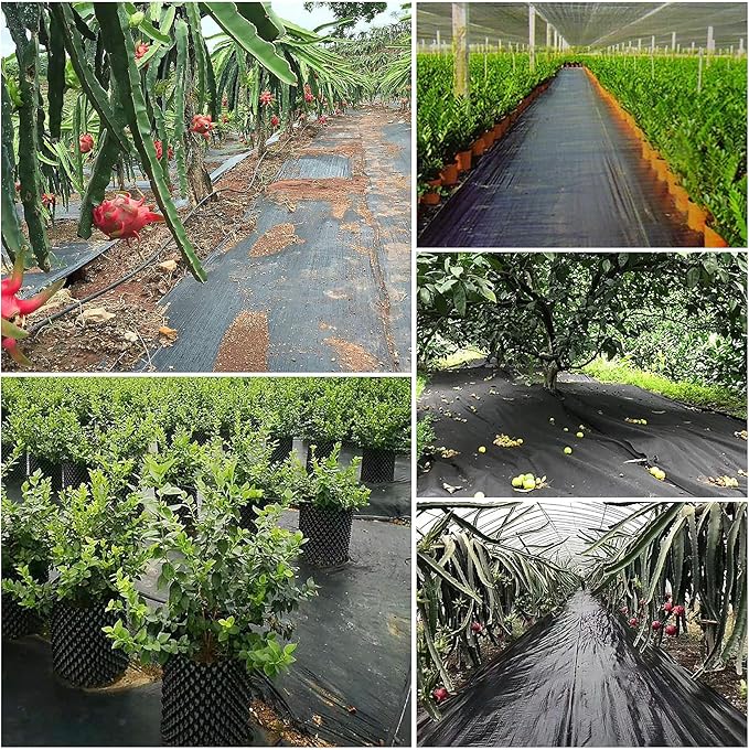 4x300ft Weed Barrier Fabric Landscape Long-Term Use Flexible Breathable Water Permeable Grass Barrier Landscape Fabric Ground Cover Cloth for Garden Planting Weed Blocking
