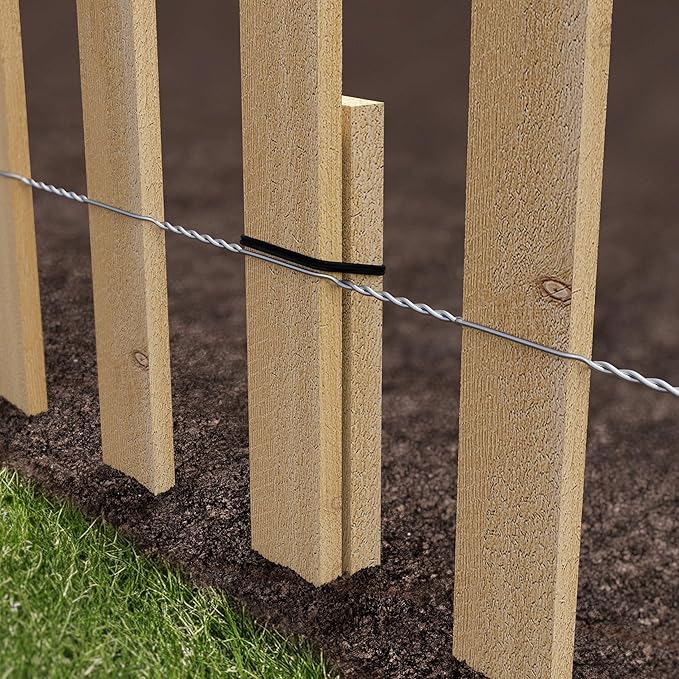 Greenes Fence Cedar Wood Garden Picket Fence with Cedar Stake Installation System White 16 H x 8' L (4-Pack 32' Total)