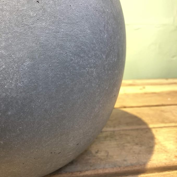 Kante 19.9 Dia Lightweight Concrete Outdoor Round Bowl Planter Outdoor/Indoor Large Planters Pots with Drainage Hole for Garden Patio Balcony Deck Living Room Slate Gray