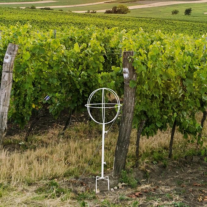 DOITOOL Vintage White Metal Vine Plant Climbing Stand Garden Trellis for Climbing Roses and Indoor Plants Stake for Potted and Outdoor Gardening