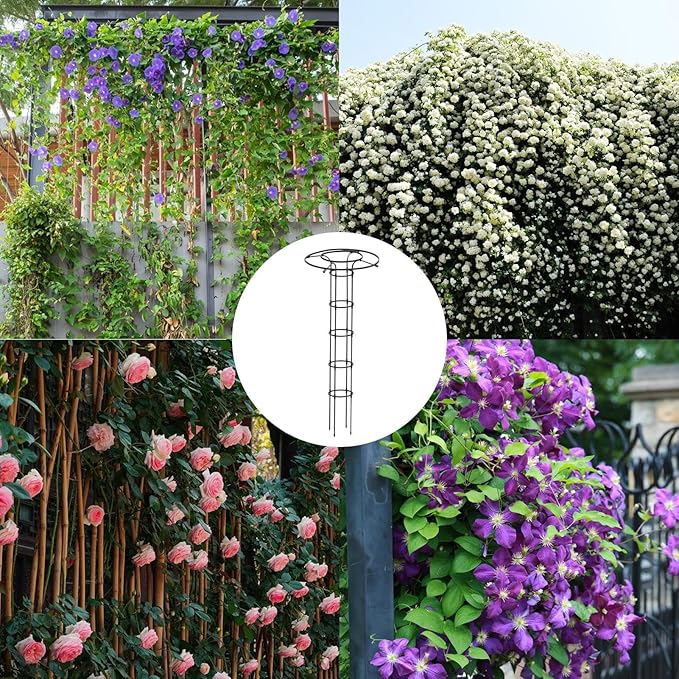 Umbrella Trellis TowerUmbrella Trellis Garden Rustproof Trellis Metal Vine Plant Support Trellis Vertical Umbrella Garden Trellis Tower for Potted Plant Support Decorative Vegetables Flowers Vine