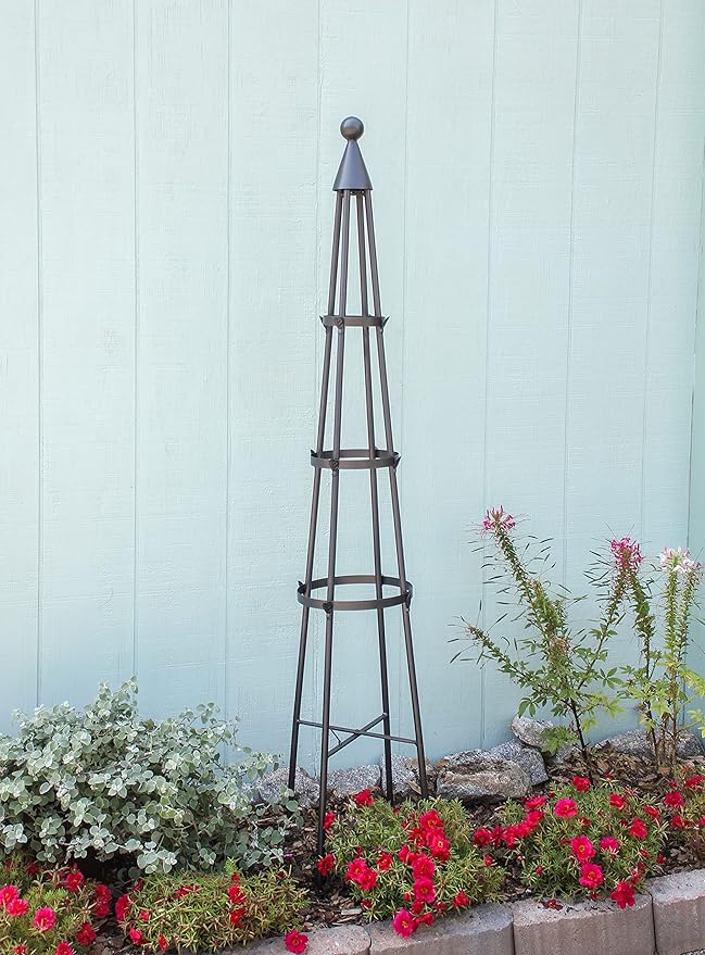 Achla Designs OBL-01A Garden Obelisk 61 H Trellis Graphite