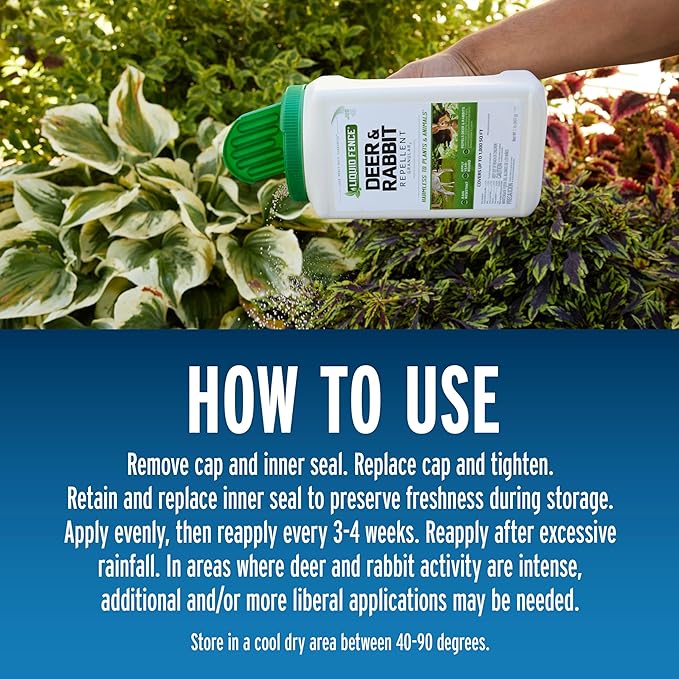 Liquid Fence Deer And Rabbit Repellent Granular 5 Pounds Harmless To Plants And Animals(Pack of 4)