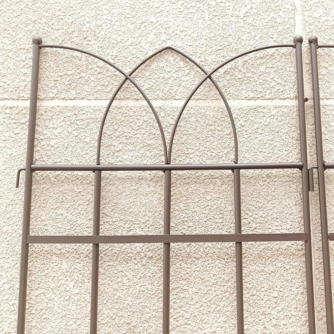 4 Pack Metal Garden Trellis 71 X 17.7 Rust-Resistant Trellis for Climbing Plants Outdoor Flower Support Brown Iron Brown Sturdy Metal Frame Outdoor Garden Decor Durable Garden Support