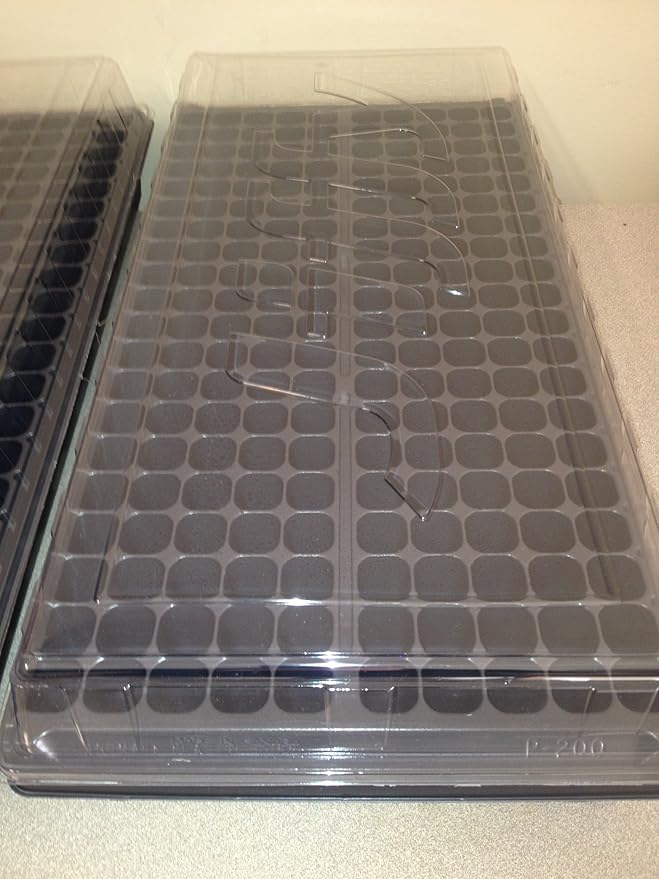 Seed Starting Kit (2ea) Seed Trays 200 Cell Plug Trays Humidity Dome Lids Cloning