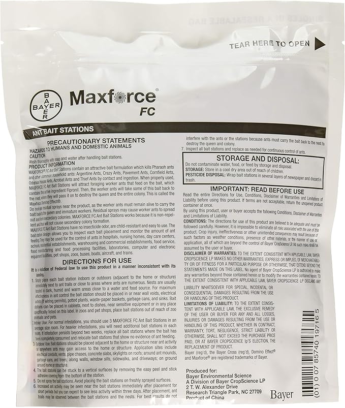 Bayer - 4314726 - Max Force FC - Ant Bait Stations - 24 Stations 1 bag