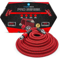HydroTech 200 ft Expandable Garden Hose - Pro Series 2x Max Flow 3/4 No-Kink Flexibility Lightweight Hose for Lawn Garden Car Washing Deck and Patio Cleaning