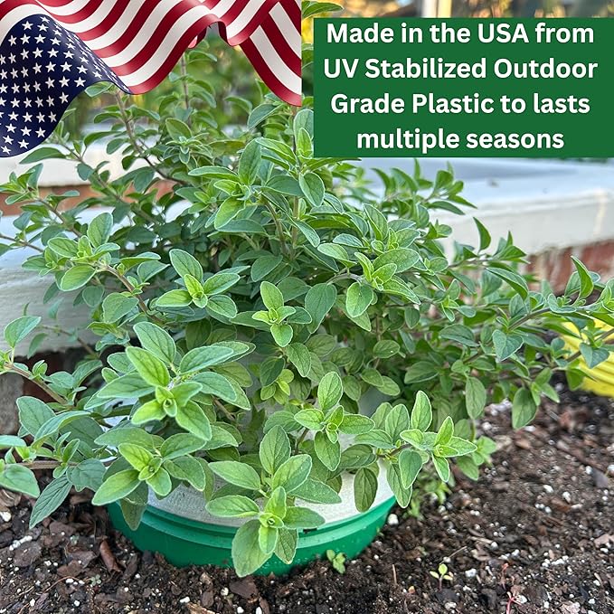 Outdoor Germination and Grow Kit with Greenhouse Domes - Direct Water and nutrients to Roots Protect Seeds and Seedlings 4 Sets Green Made in The USA