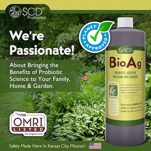SCD BioAg – Organic Farm and Garden Soil Microbes Compost Starter with 12 Probiotic Strains Live Super Concentrate of Liquid Microorganisms Chemical-Free Soil Amendment by SCD Probiotics (1 Liter)