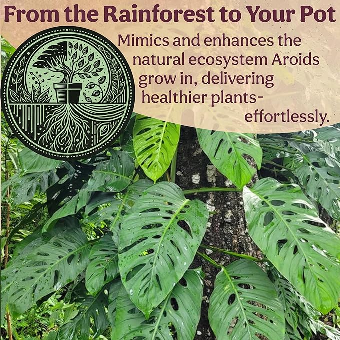Perfect Plant Health Trio – Organic 5-5-5 Liquid Plant Food + All-in-One Dry Fertilizer + Premium 8-QT Aroid Mix – Universal Sustainable Pet-Safe Growth System