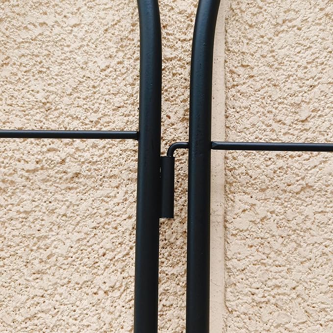 2 Pack Large Garden Trellis Heavy Duty Rustproof Iron Plant Trellis for Potted Plant Support Metal Climbing Rose Trellis Vine Vegetable CucumberBlack-71 H x 19.7 W