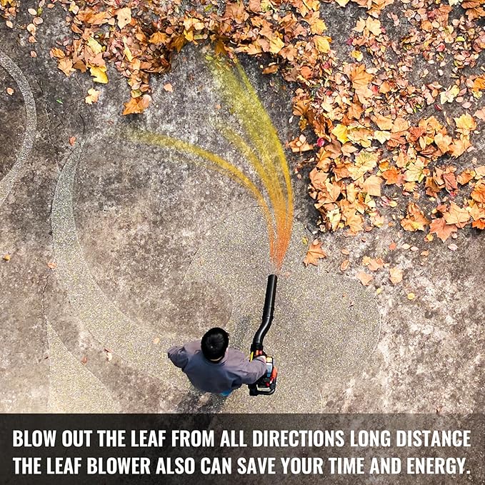 25CC Gas Leaf Blower 420-CFM 150-MPH 2 Cycle Handheld Leaf Blower for Lawn Care Leaf Cleaning and Snow Removal (Orange)