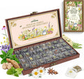 Lush&ampDew Holistic Family Apothecary Seed Chest 30000+ Medicinal Herb Survival Seed Kit Gardening Gifts for Women Men 32 Varieties Heirloom Non-GMO Culinary Herb Seeds for Raised Bed Windowsill