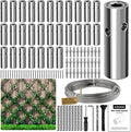 Wire Trellis for Climbing Plants Outdoor 30-Set Wall Wire Trellis Kit with 1/8in x 150ft Stainless Steel Cable T316 Cylindrical Espalier System for Fence and Garden DIY Projects