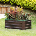 LuxenHome Brown Metal 32 x 20.2 Rectangular Raised Garden Bed