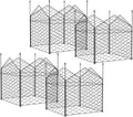 Chicken Wire Cloche 12 x 14 Plant Protectors from Animals 4 Pack Metal Crop Cages to Keep Animals Out Black
