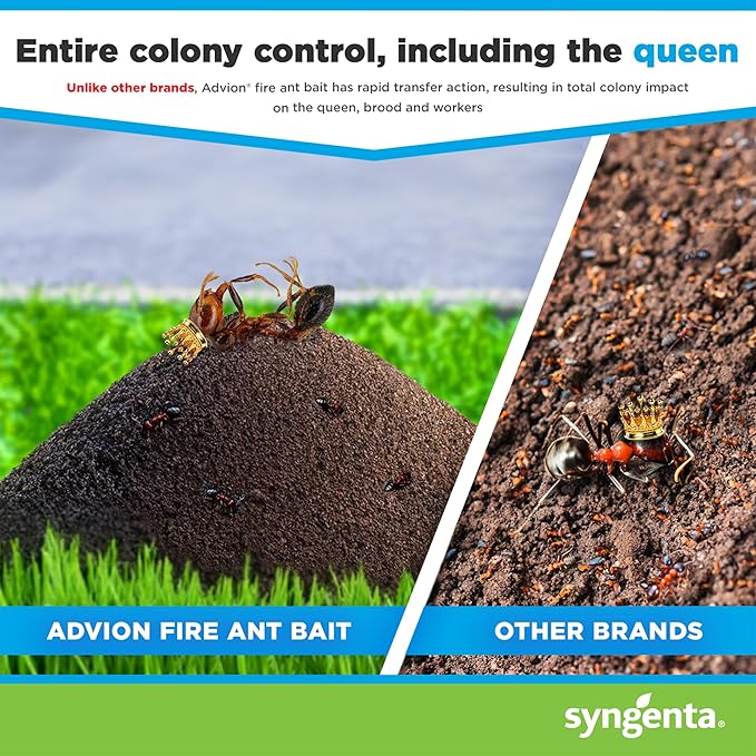 Advion Fire Ant Bait 2-lb. Shaker Bottle Highly Effective Fire Ant Bait Formulated with 0.045% Indoxacarb Outdoor Use for Fast-Acting Control of Fire Ants