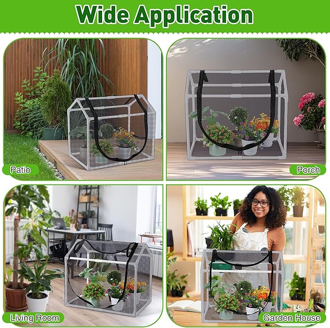 Mesh Plant Cover from Animals 23.62x15.75x19.69 Heavy Duty Mesh Plant Cover for Cats Bird and Pest Full Enclosure Netting Guard for Vetgetable Fruite Protection Indoor/Outdoor Garden