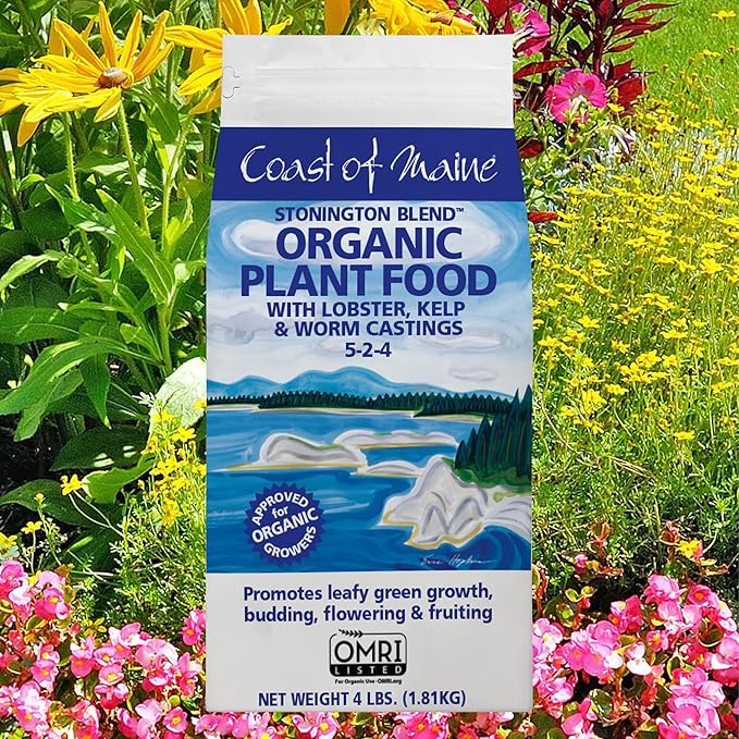 Coast of Maine (4lb) Stonington Blend Organic Plant Food with Lobster Kelp and Worm Castings - OMRI Listed