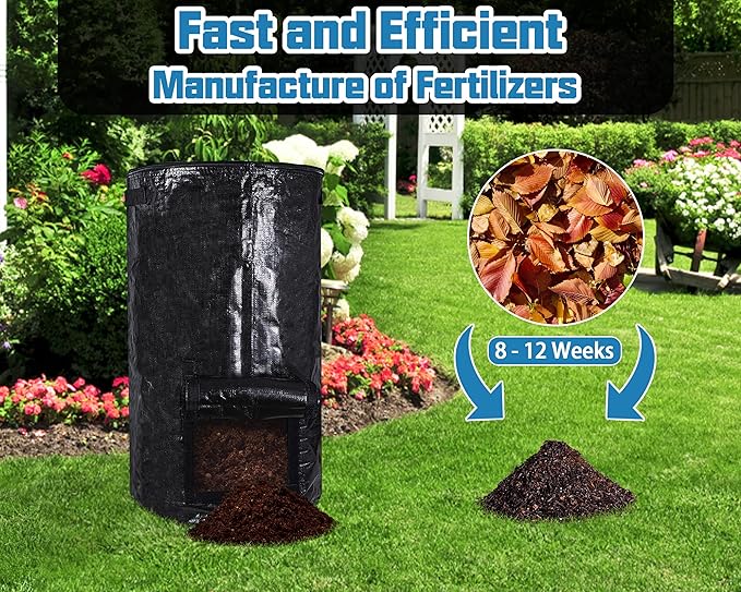MyLifeUNIT 2 Packs Compost Bins Outdoor and Plastic Watering Can