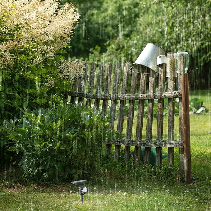 Outdoor LED Spotlight Waterproof Solar Spot Lights Bright Flag Light with Spiked Stand Landscape Automatic Mini Lawn Lamp 3W Graden Light Decorative Courtyard Warm White HWD0174