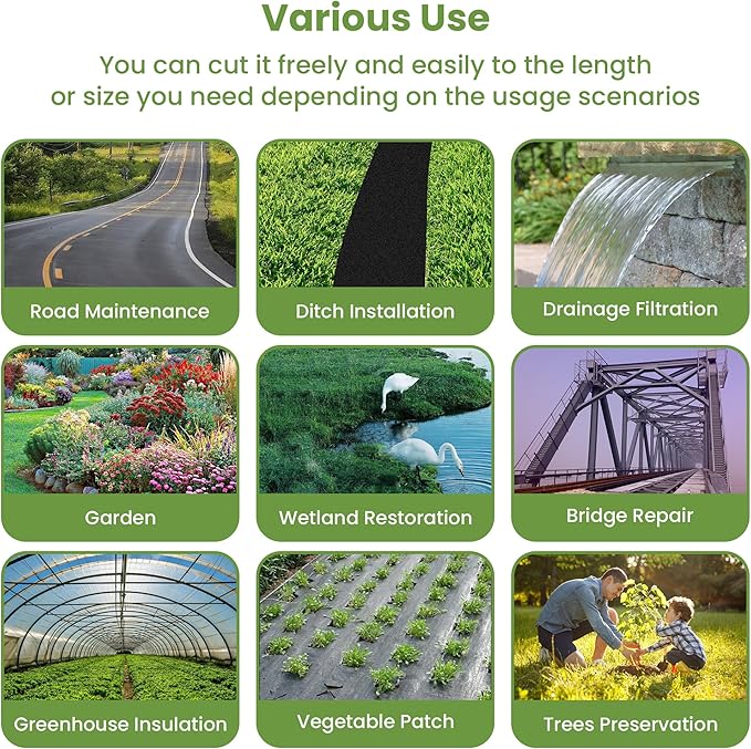 Premium 6oz Landscape Fabric3ft x 200ft Pro Garden Weed Barrier-Durable &amp Heavy Duty Weed Block Gardening Mat Easy Setup &amp Superior Weed Control Eco-Friendly &amp Convenient Design- Non Wo