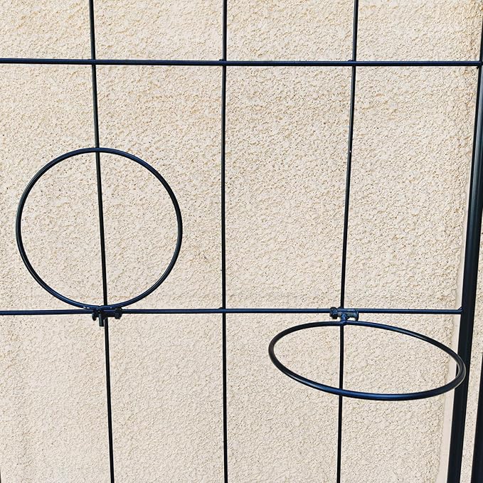 4 Pack Metal Garden Trellis 78.7 X 19.7 Rust-Resistant Trellis for Climbing Plants Outdoor Flower Support Black Iron Black Sturdy Material Outdoor Use Durable Garden Decor