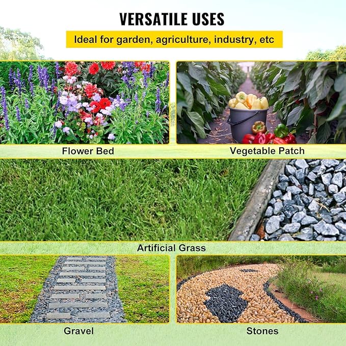 Weed Barrier 5.8oz Landscape Fabric 3ft x 300ft Cover Mat Heavy Duty Woven Grass Control Geotextile Compatible with Garden Patio Black