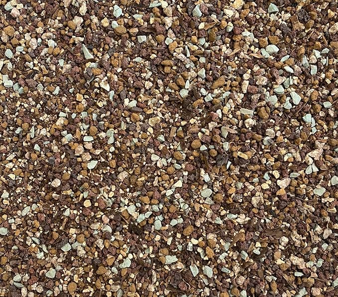 Cali-Bon Premium Mixed Akadama Cactus &amp Succulent Soil with Coarse Sand Green Zeolite Maifan Stone and Red Lava - Small Grain (2 Gal.)
