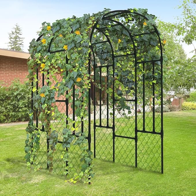 Trellis for Climbing Plants Outdoor - Cucumber Trellis for Raised Bed Size:71 * 47 * 79 inch Garden Trellis for Climbing Plants Cucumber Vegetable Tomato Flowers