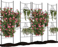 51 X 67 Metal Garden Trellises for Climbing Plants Outdoors 5.5 FT Black Large Garden Arch Trellises for Roses Vegetables Vines Flowers Support Rustproof Privacy Screen Plant Support Frame 4PCS