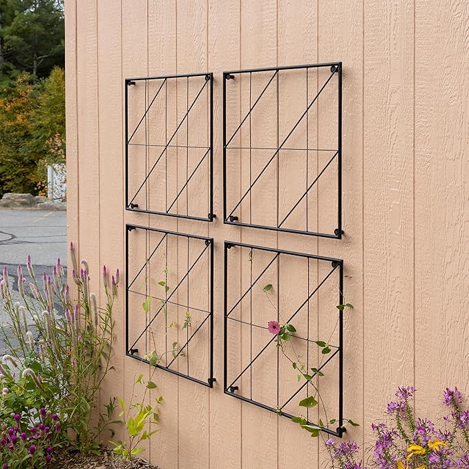 Quilt Block-Diagonals Wall Trellis Panels (4 Panels)