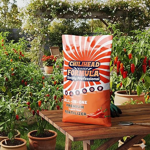 Chilihead Formula - All-in-One Fertilizer for Peppers &amp Chilies with Balanced Nutrition - Water Soluble Plant Food for Bold Harvests &amp Thriving Plants - 50 LB Bag