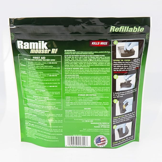Neogen 000900 Ramik Refillable Mouse Bait Station 16 count