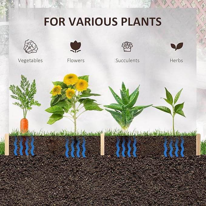 Wooden Raised Garden Bed Hexagon Screwless for Outdoor Plants Vegetables Flowers Herbs 39 x 36 x 6 Natural Wood