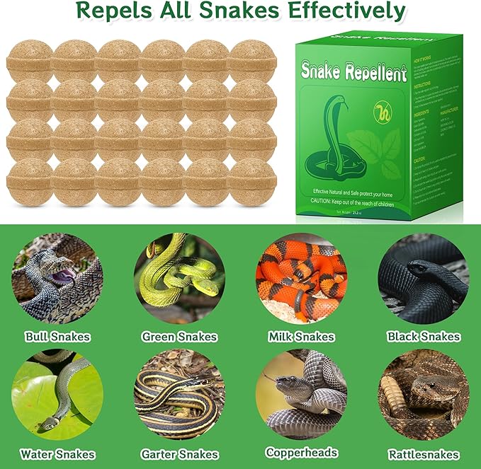 24Pack Snake Repellent - Keep Snake Away from Yard Garden Lawn Camping Areas – Snake Repellent Outdoor Ideal for Homeowners Families &amp Pet Owners