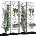 2 Pack 72x20In Garden Trellis for Climbing Plants Outdoor Black Metal Iron Trellis for Vegetables Vines Flowers - Plant Trellis Outdoor Patio &amp Garden Decor