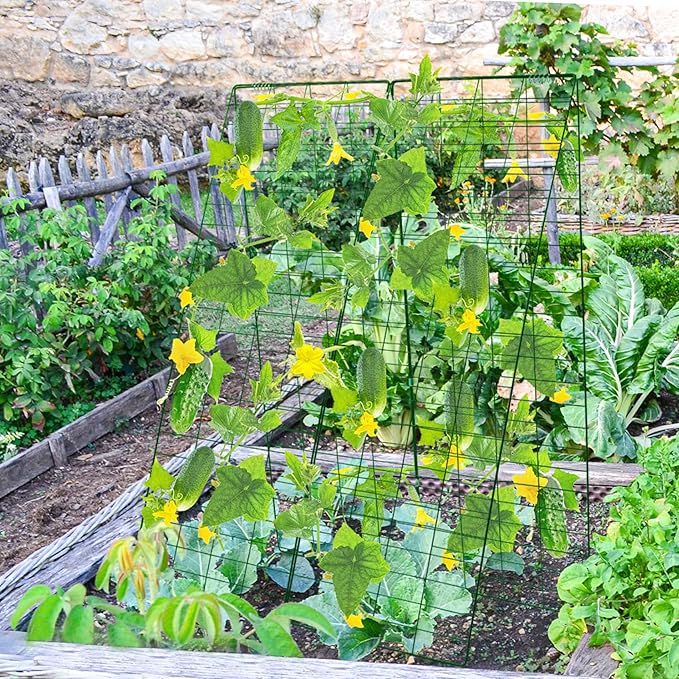 48 H x 34 L Cucumber Trellis for Garden A Frame Garden Trellis for Climbing Plants Outdoor for Raised Bed(1 Packs)