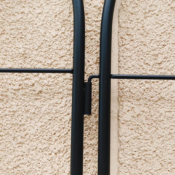 2 Pack Metal Garden Trellis 71 in x 19.7 in Rustproof Black Plant Support for Climbing Vines Roses Peas Cucumbers and Beans