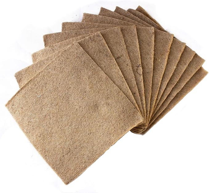 Handy Pantry Pro Micro Jute Microgreens Grow Mats 10x10 Inches for 1010 Growing Trays - Pack of 10 Pads - Hydroponic Grow Media for Micro Greens &amp Wheatgrass