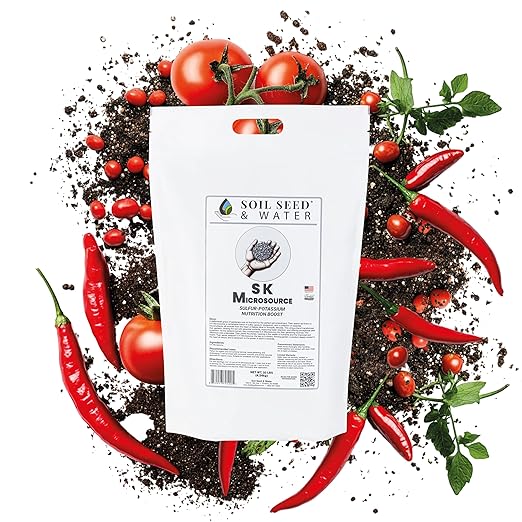 Soil Seed &amp Water SKMicrosource – Sulfur and Potassium Nutrient Mix Soil Conditioner Fertilizer with micronutrients Iron zinc and Magnesium - OMRI Listed Organic Fertilizer