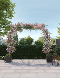 Span 86.6 Garden Arch Trellis for Climbing PlantsMetal Arch Frame Outdoor Garden Arbors and Arches for Halloween Christmas Birthday Party Baby Shower Decoration