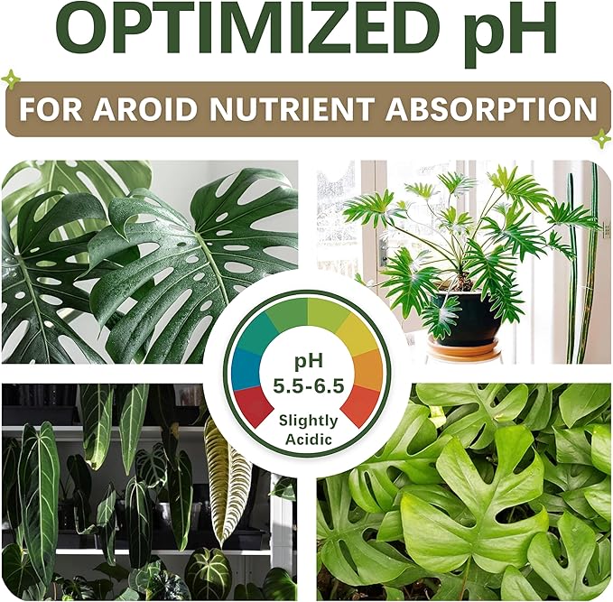 AROID Potting Mix/Premium Soil for Monstera Philodendron Alocasia Anthurium – Chunky Optimally Aerated Soil – Organic &amp Ready to Use – Supercharges Root and Foliage Growth (4 QTS)