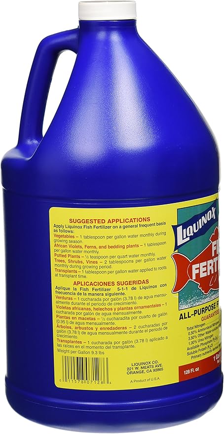 7128 Fish Emulsion Fertilizer and Jobe's Organics Vegetable Garden Fertilizer Bundle